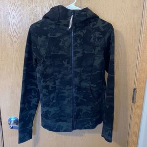 Lululemon Green Camo Scuba Full-Zip